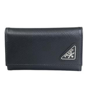 【極美品】PRADA プラダ キーケース 1M0222 6連 キーフック PRADA(プラダ) キーケース - 1M0222 グレー 6連フック レザー