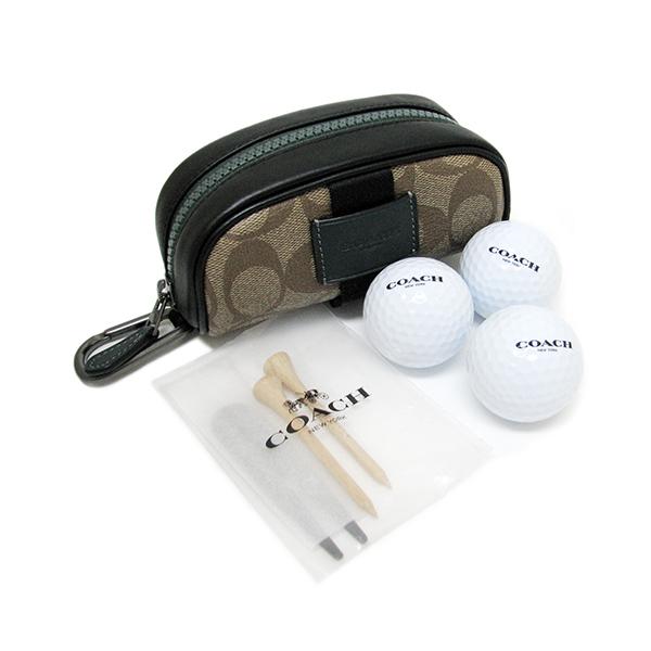 COACH コーチアウトレット C4267 QBTK9 ゴルフボールケース シグネチャーPVC ロゴ...