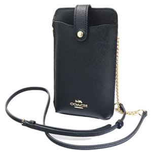 COACH コーチアウトレット C6884 IMBLK ブラック ゴールド色金具 スマートフォンショルダーバッグ ショルダー長さベルト穴調整可能 7穴｜deva-online
