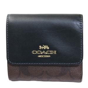超美品！「COACH」「コーチ」折りたたみ財布　三つ折り財布　17 COACH（コーチ） コーチアウトレット カラーブロック スモール トライ