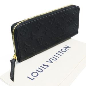 LOUIS VUITTON ルイヴィトン M60171 ポルトフォイユ・クレマンス モノグラム・アンプラントレザー ノワール ジップアラウンドウォレット 長財布 レディース財布｜deva-online
