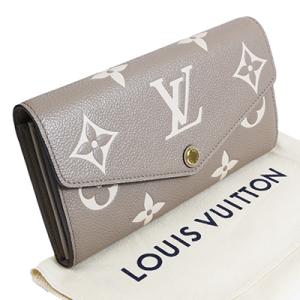 LOUIS VUITTON ルイヴィトン M81049 ポルトフォイユ・サラ NM トゥルトレール クレーム バイカラー モノグラム アンプラント フラップ 財布　レディース財長布｜deva-online