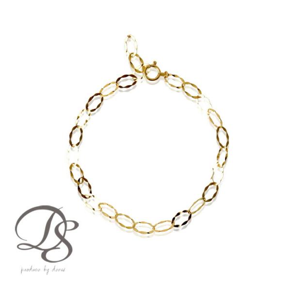 18金 ブレスレット k18 18金ブレスレット 18k レディース リップルチェーン 4.5mm ...
