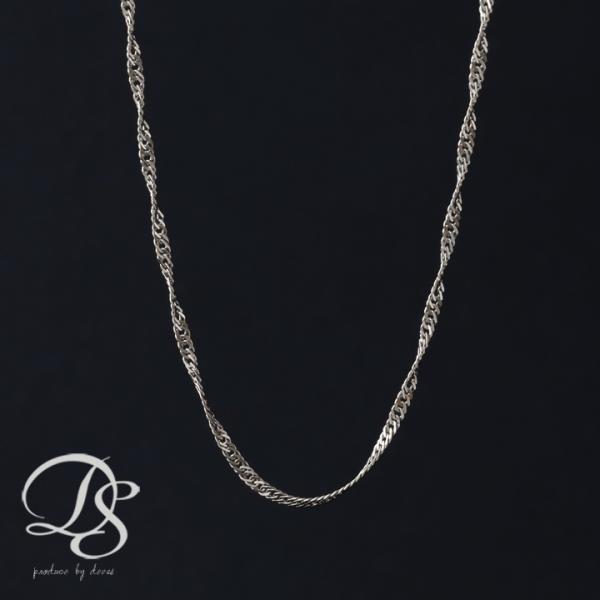 プラチナ ネックレス ネックレスチェーン プラチナネックレス PT スクリュー 1.6mm幅 レディ...