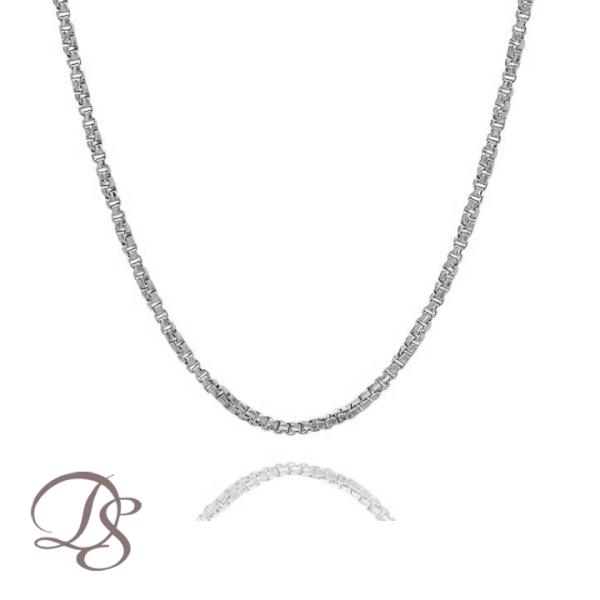 プラチナ ネックレス レディース メンズ シンプル チェーンのみ ベネチアンツイスト 0.7mm幅 ...