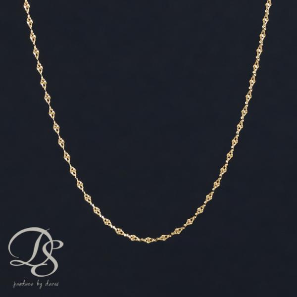 18金ネックレス k18 ネックレスチェーン ブルーム 1.2mm幅  ペタル レディース ネックレ...