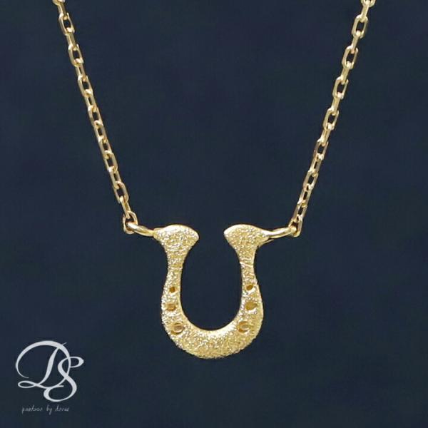18金ネックレス k18 ネックレス 18金 レディース 馬蹄 ホースシュー お守り スターダスト ...