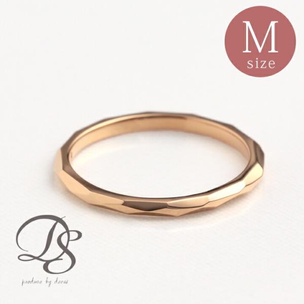 18金 リング k18 ピンキーリング ピンクゴールド 指輪 k18リング カットリング 18k レ...