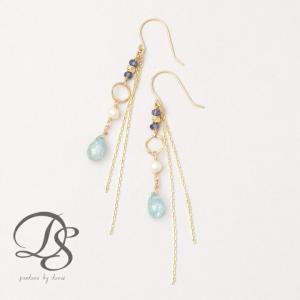 美品 カスカ CASUCA K18YG azumi ダイヤモンド ピアス 両耳用/イエロー