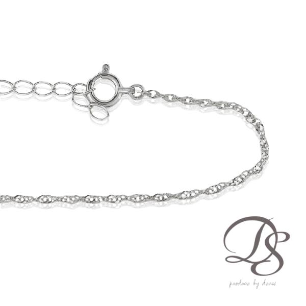 プラチナブレスレット レディース ブレスレット プラチナ スクリューチェーン 1.2mm チェーンブ...