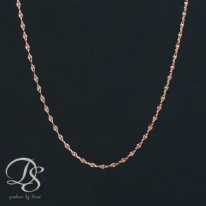 18金ネックレス k18 ピンクゴールド ネックレスチェーン ブルーム 1.2mm幅 レディース ネックレス チェーン 18k シンプル チェーンのみ｜devas