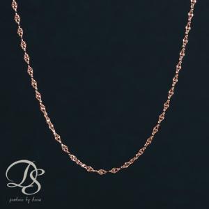 6月土日限定 7%クーポン▼ 18金ネックレス k18 ネックレス 18金 レディース チェーン ピンクゴールド ネックレスチェーン ブルーム 1.6mm幅 18k｜devas