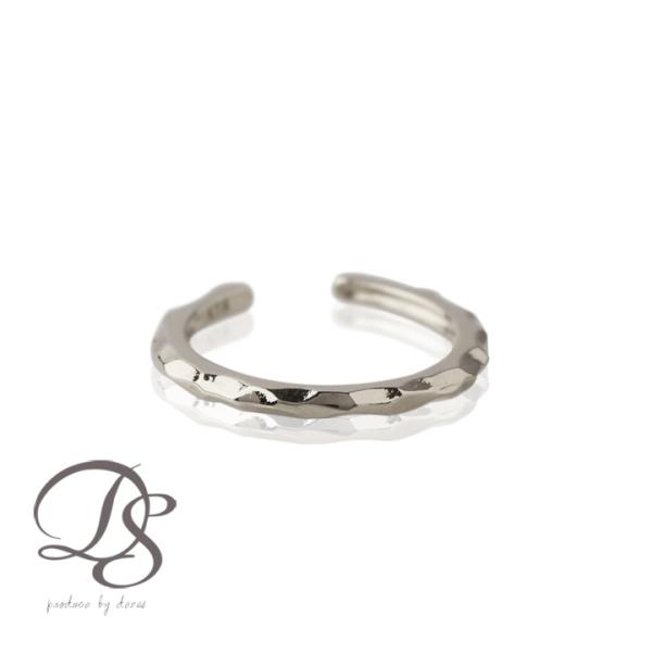 プラチナイヤーカフ プラチナ イヤカフ 凸凹 槌目 レディース ノンホール ピアス Pt950 片耳...