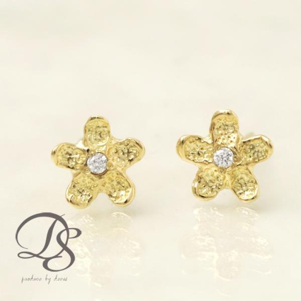 【土日限定1500円OFFクーポン有】 18金 ピアス k18 18金ピアス 18k フラワー 花 ...