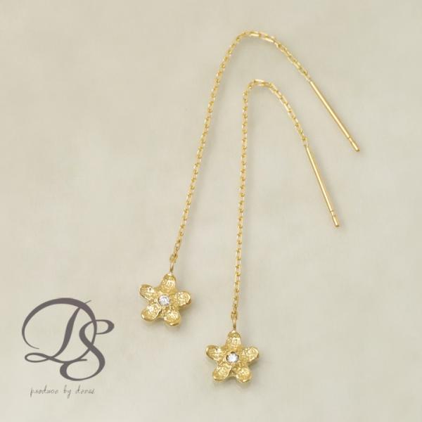 【土日限定2000円OFFクーポン有】 18金 ピアス k18 揺れる アメリカンピアス 18k ダ...