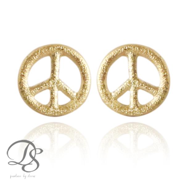 18金 ピアス k18 18金ピアス 18k ピースマーク シンプル k18ピアス レディース ピア...