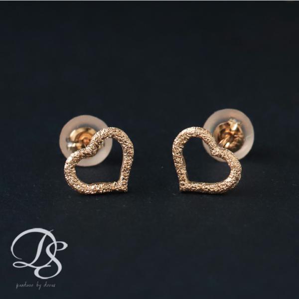 18金 ピアス k18 ピンクゴールド 18金ピアス 18k オープンハート ハート シンプル k1...