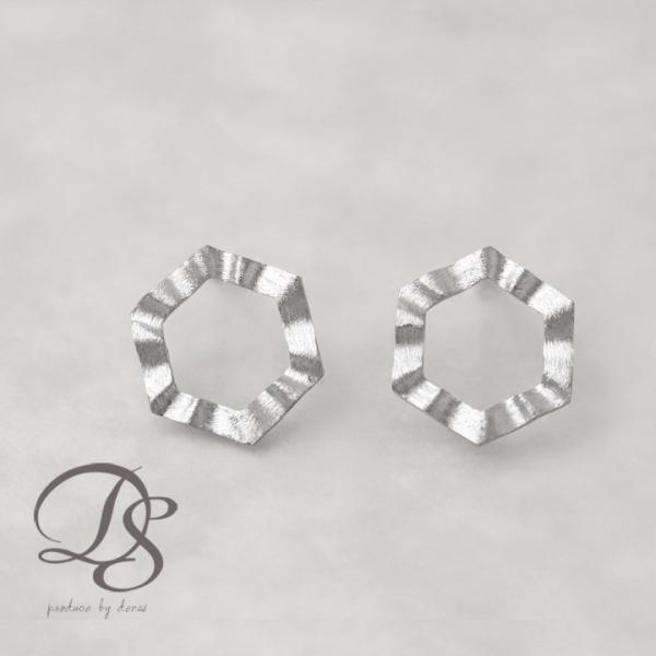 プラチナピアス ピアス プラチナ レディース 六角形 プラチナ950 ピアスプラチナ PT シンプル...