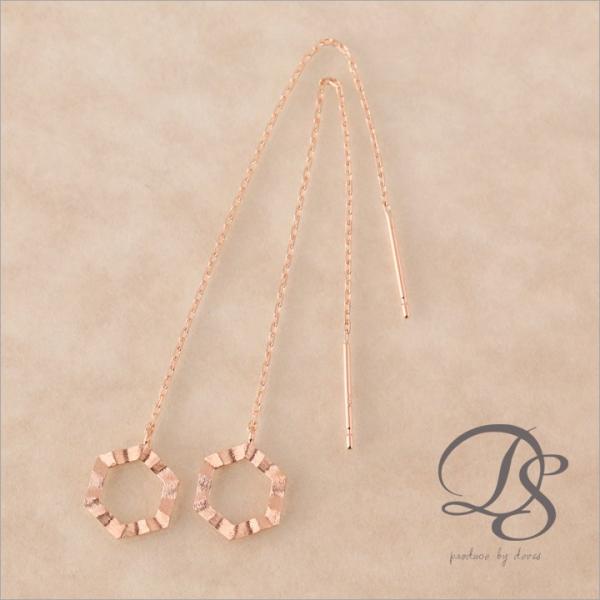 【土日限定1500円OFFクーポン有】 18金 ピアス k18 ピンクゴールド 揺れる アメリカンピ...