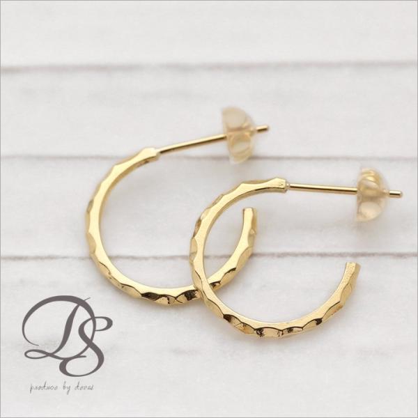 【土日限定3500円OFFクーポン有】 フープピアス 18k ピアス 18金 フープ k18 18金...