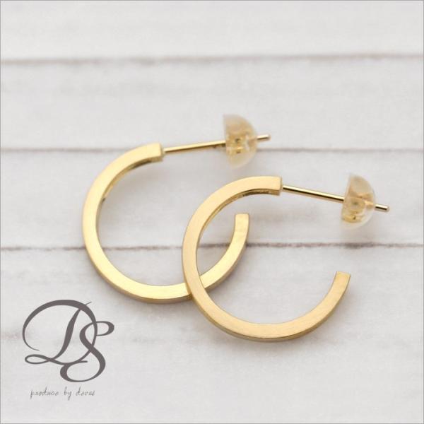 【土日限定3500円OFFクーポン有】 フープピアス 18k ピアス 18金 フープ k18 18金...