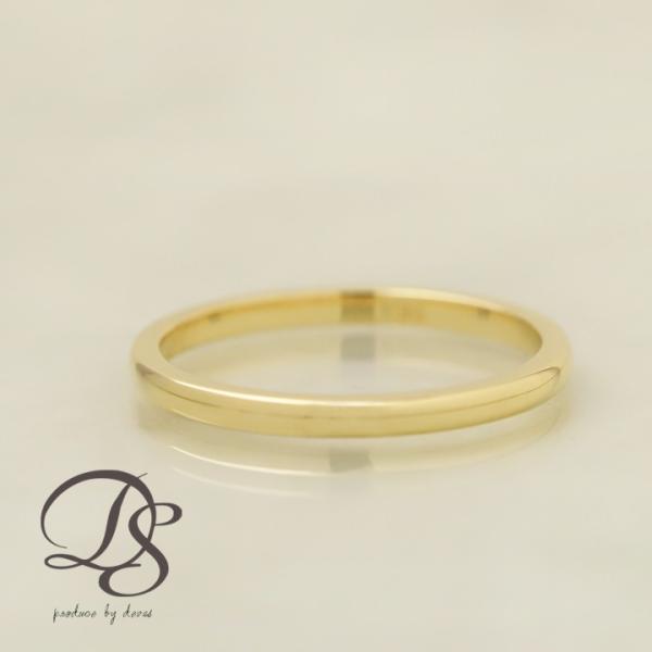 【土日限定2000円OFFクーポン有】 18金 リング k18 ピンキーリング k18リング 甲丸 ...