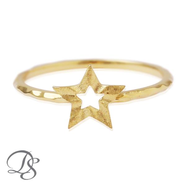 【土日限定2000円OFFクーポン有】 18金 リング k18 ピンキーリング k18リング 星 オ...