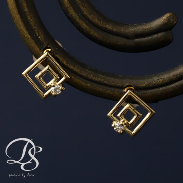 【土日限定1500円OFFクーポン有】 18金 ピアス k18 18金ピアス 18k トライアングル...