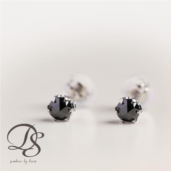 18金 ピアス k18 18金ピアス 18k ブラック ダイヤ 一粒 k18ピアス レディース ピア...