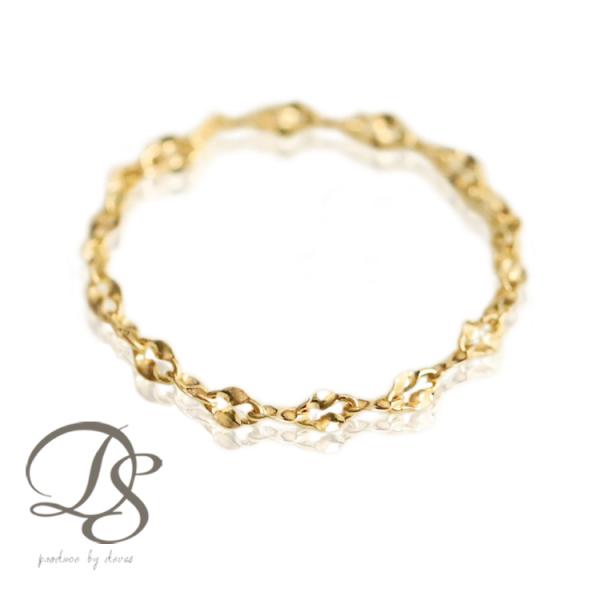 18金 リング k18 ピンキーリング k18リング ブルームチェーン 18k 指輪 レディース 1...