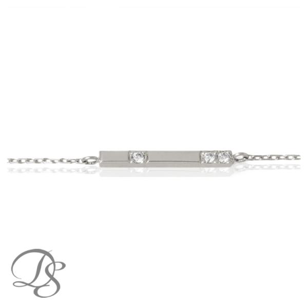 プラチナブレスレット レディース ブレスレット プラチナ ダイヤモンド 3石 0.03ct チョコバ...