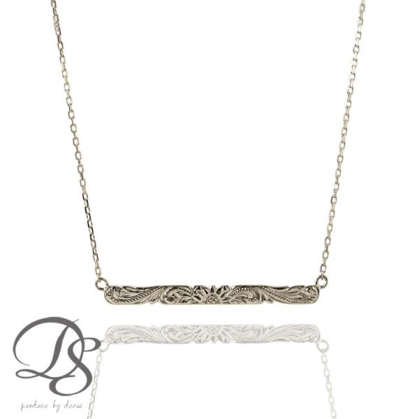 プラチナ ネックレス レディース プラチナネックレス ハワイアンジュエリー バー ひまわり フラワー...