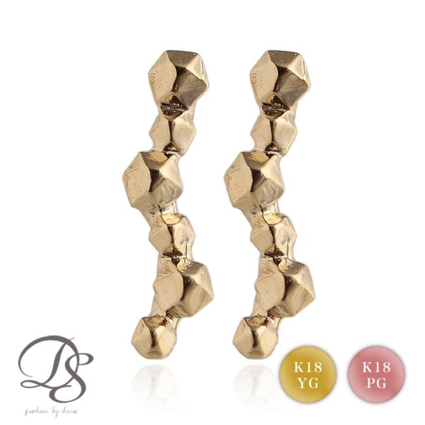 【土日限定1500円OFFクーポン有】 18金 ピアス k18 18金ピアス 18k スティック バ...