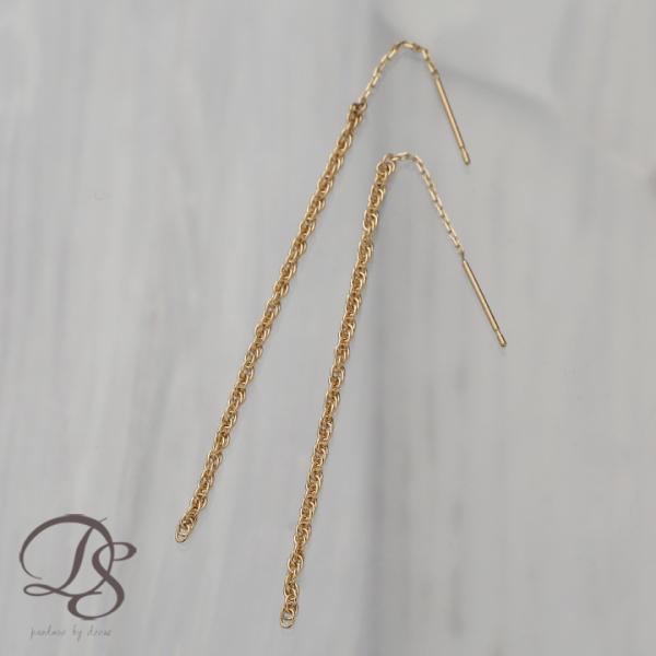 【土日限定1500円OFFクーポン有】 18金 ピアス k18 揺れる アメリカンピアス 18k 編...