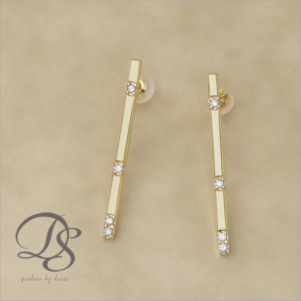 【土日限定5000円OFFクーポン有】 18金 ピアス k18 18金ピアス 18k チョコバー (...