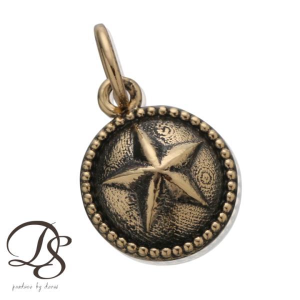 ペンダントトップ 18金 コインペンダント k18 コイン メンズ 星 スター 18金ネックレス 1...