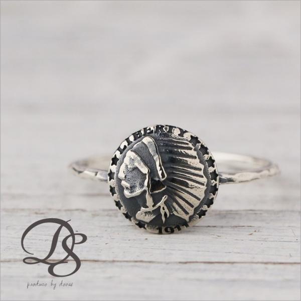 シルバー リング シルバーリング メンズ コンチョ インディアン スター アンカー 錨 Silver...