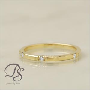 DEVAS 18金 リング k18 ピンキーリング k18リング スパイラル 18k 指輪