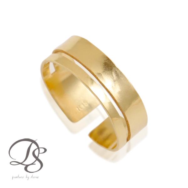 【土日限定5000円OFFクーポン有】 18金 リング k18 k18リング ワイド 槌目 ライン ...