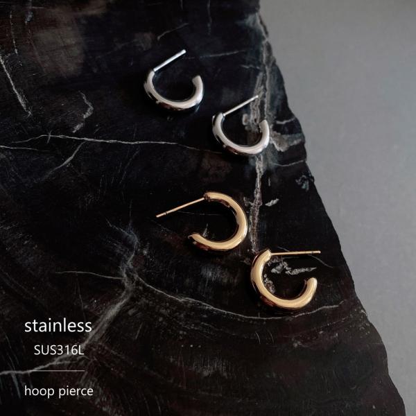 フープピアス 小さめ サージカルステンレス シンプル フープ SUS316L アレルギー サークル ...