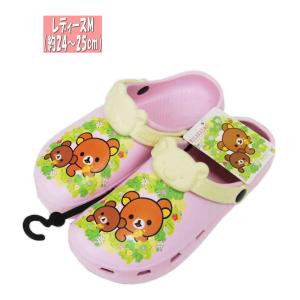 リラックマ ビッグプリントサンダル ピンク レディースM  在庫処分 01