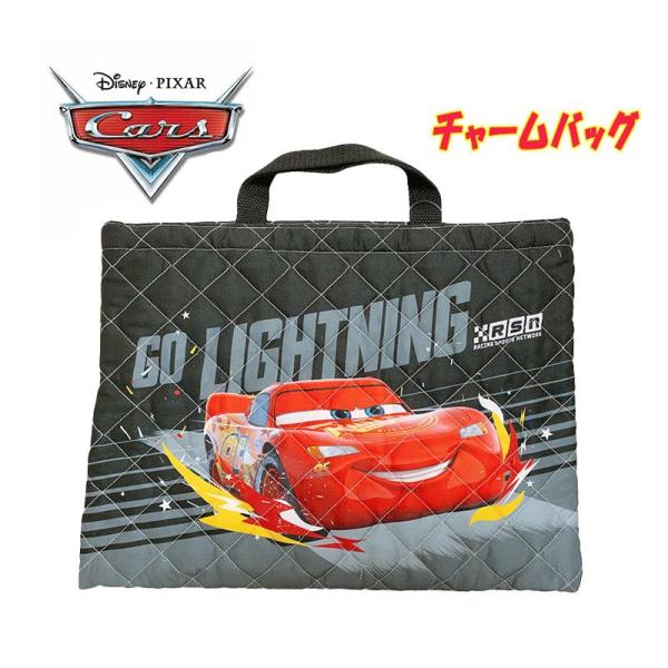 Disney PIXAR カーズ マックイーン キルト レッスンバッグ サブバッグ チャームバッグ ...