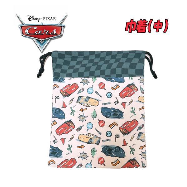 Disney PIXAR ディズニー・ピクサー カーズ マックイーン 巾着 単品 中/M ベージュ ...