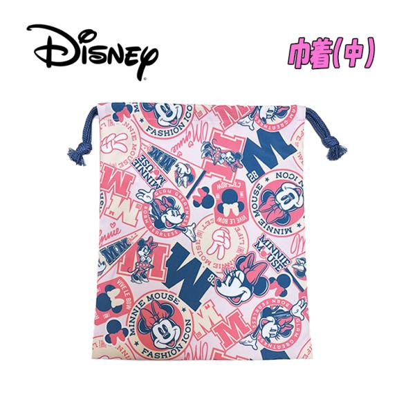 Disney ディズニー ミニーマウス 巾着 単品 中/M ピンク 衣類入れ 02