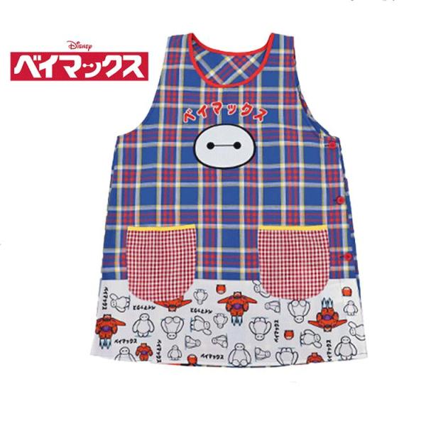グレイス Disney ベイマックス にほんごエプロン (ネイビー) アップリケ 刺繍 プリント 2...