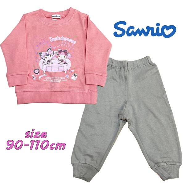 サンリオ マイメロディ×クロミ 起毛 長袖パジャマ ベビー服 キッズ服 女児 ガールズ ナイトウエア...