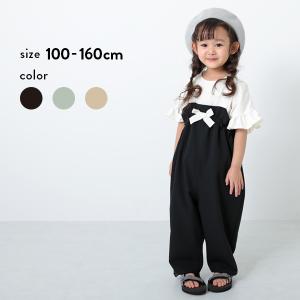 【アウトレット /返品不可】  子供服 リボン付きキャミサロペット キッズ 女の子 セットアップ・オールインワン   devirock デビロック