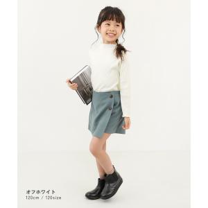 ロンT トップス メロウリブ長袖Tシャツ キッ...の詳細画像2