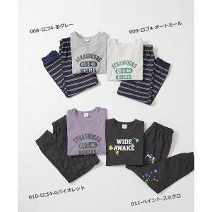 綿100% ボーイズ 裾リブ 長袖パジャマ 綿...の詳細画像2