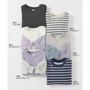 子供服 裏起毛 裾スリットトレーナーキッズ 女...の詳細画像1